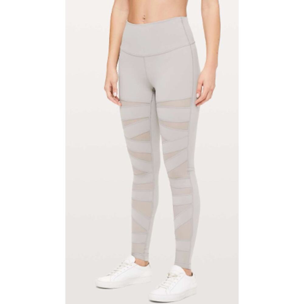 Lululemon Wunder Under Pant (High-Rise) *Tech Mesh 28"‎ sz 4 Dark Chrome